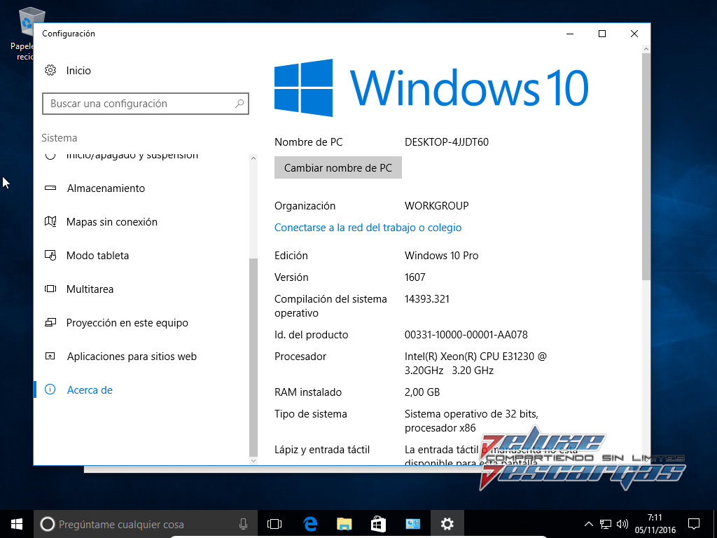 Windows 10 Pro 1607